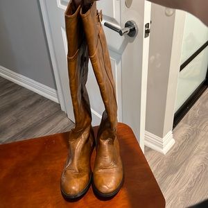Tan knee high riding boot size 7.5